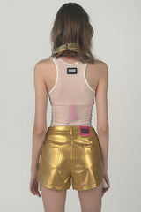 Rivet Rebel Leather Shorts