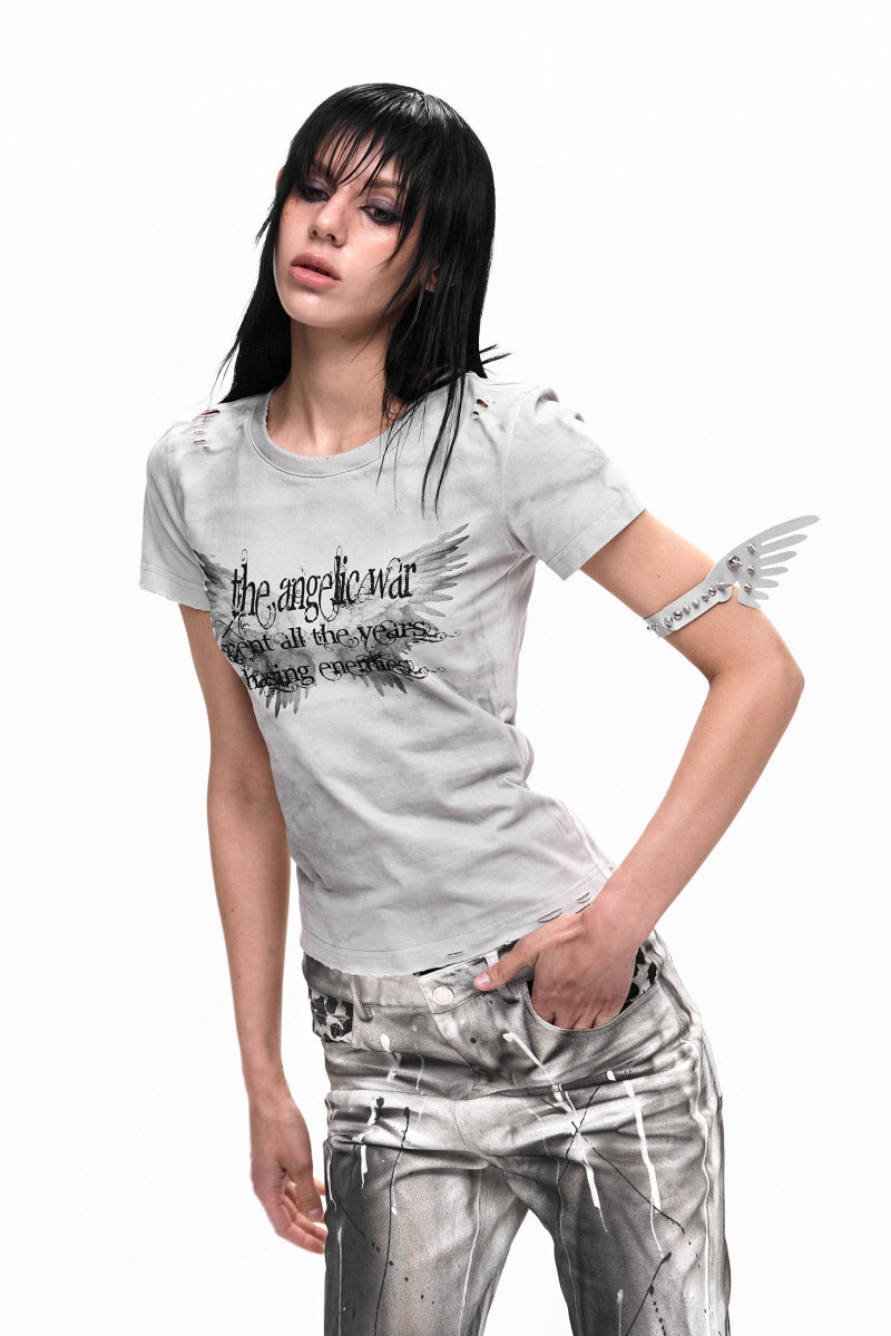Washed Wing Slim T-Shirt