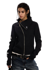 Shadow Axis High-Neck Zip Top