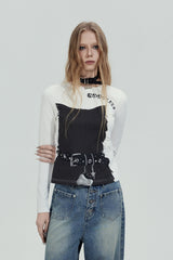 Rebel Belt Graphic Long Sleeve Top