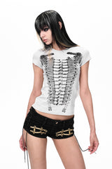Corset Graphic Slim T-Shirt