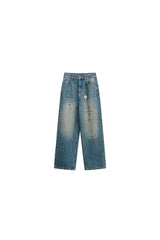 Rivet Fade Straight Denim Pants
