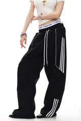Streetline Wide-Leg Track Pants