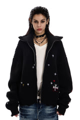 Night Signal Knit Zip Jacket