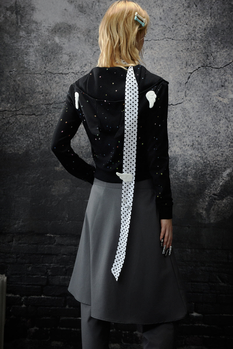 Asymmetric Overlay Straight Pants