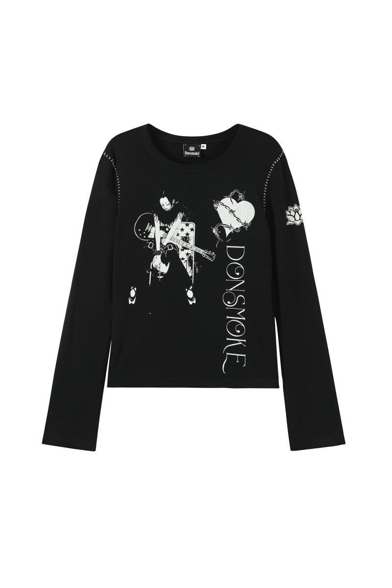 NANA Graphic Stitch Long Sleeve Tee