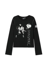 NANA Graphic Stitch Long Sleeve Tee
