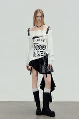 Rebel Strap Off-Shoulder Top