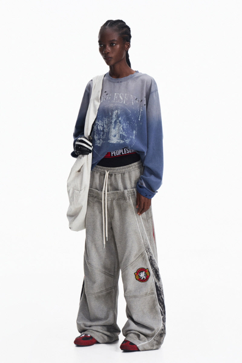 Gradient Wash Graphic Long Sleeve Tee