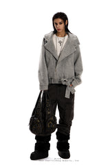 Urban Wool Tie-Belt Hoodie Jacket