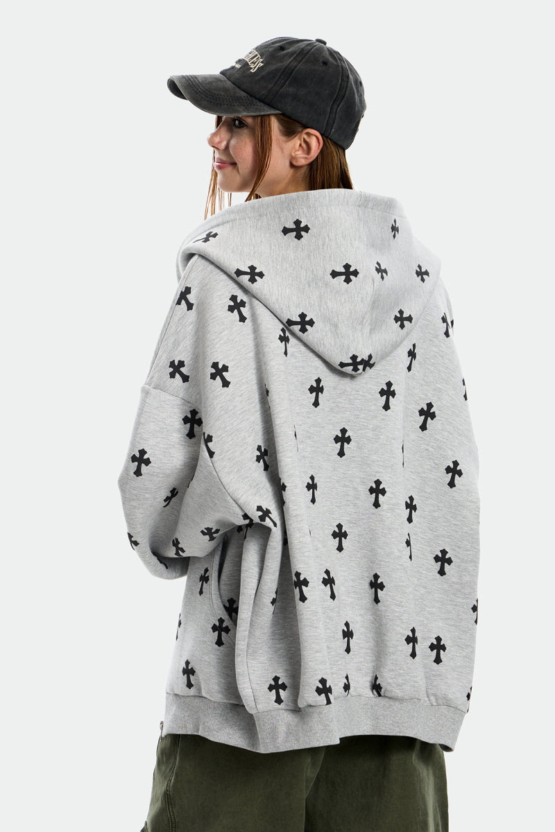 Cross All-Over Oversize Hoodie