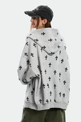 Cross All-Over Oversize Hoodie