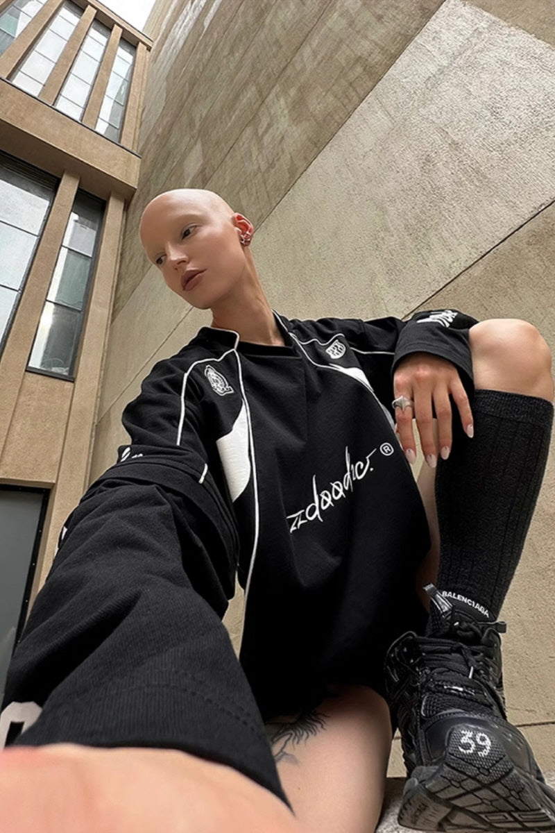 Detachable Velocity Graphic Jersey Top