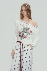 Unicorn Edge Off-Shoulder Long Sleeve Top