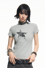 Panic Pulse Star Tee-Gray