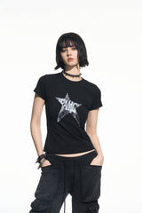 Panic Pulse Star Tee-Black