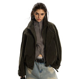 Vintage Suede Biker Oversized Jacket