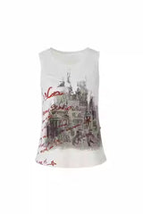 Castle Graffiti Sleeveless Vintage Vest