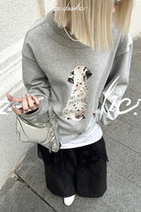 Silent Companion Dalmatian Sweatshirt-Gray