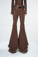 Vintage Edge Frayed Bootcut Pants